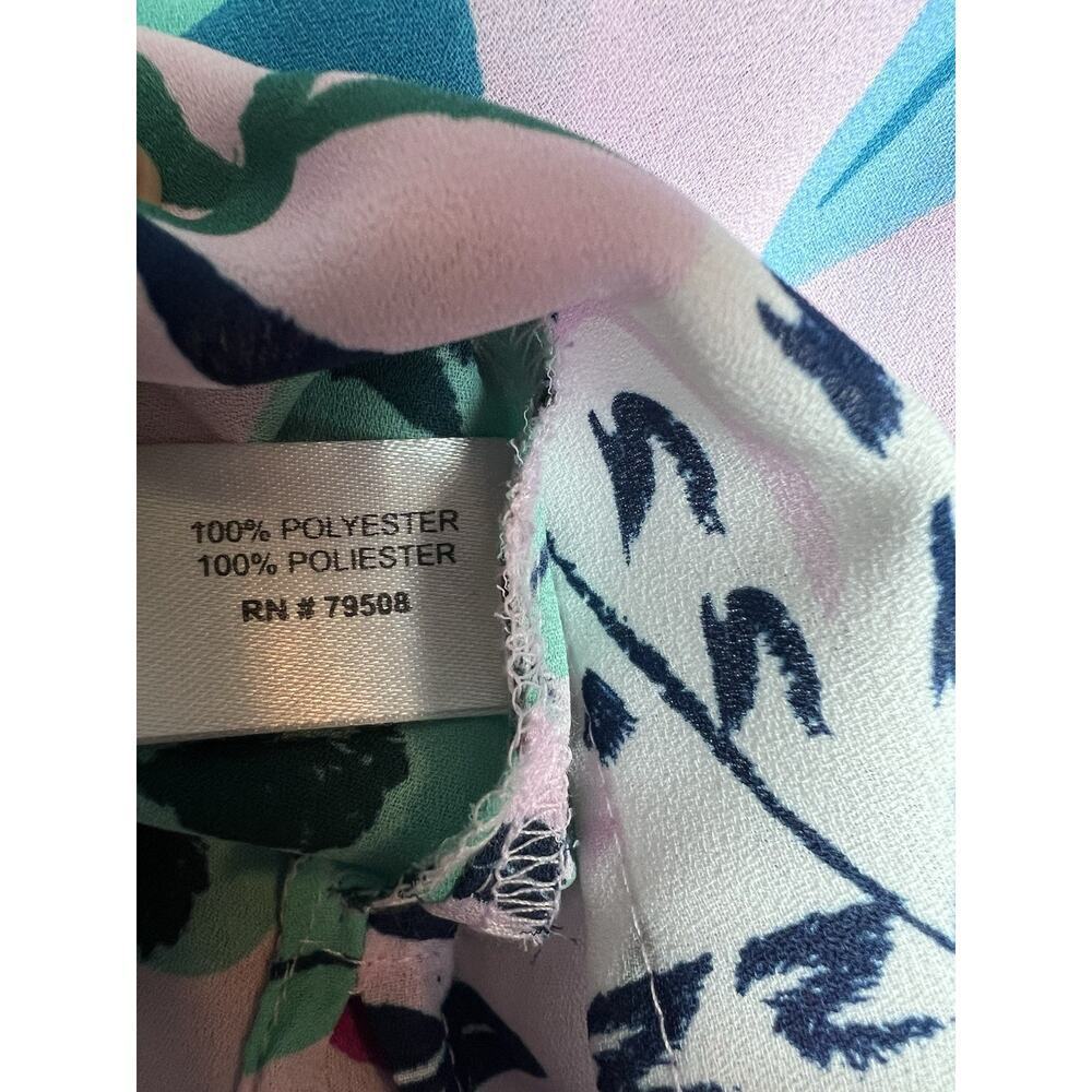 Violet & Claire Women's Sleeveless Pink Purple Tropical Print Blouse Size XL - Picture 4 of 6